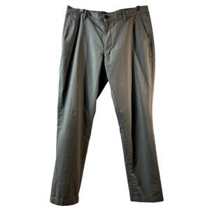 Perry Ellis Gray Slim Fit Stretch Slacks Pants 34 x 32 (2934)